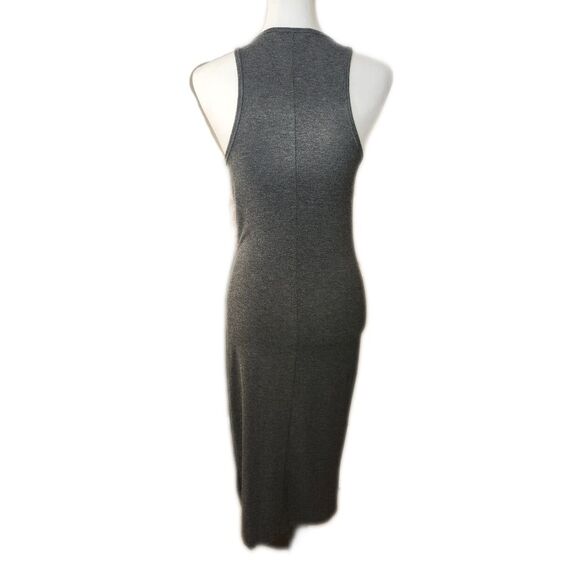 Express Charcoal Gray Bodycon Midi Dress, Southwestern Beading, M - Picture 4 of 9